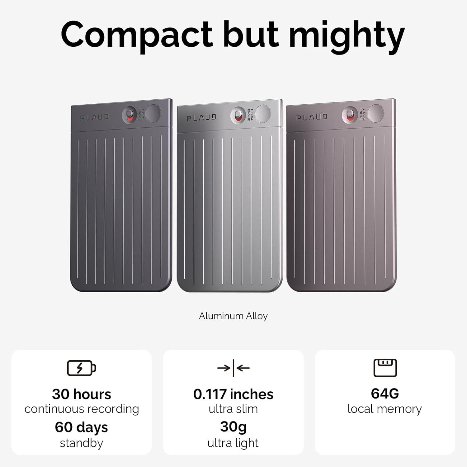 Plaud Note AI digitális felvevő Silver
